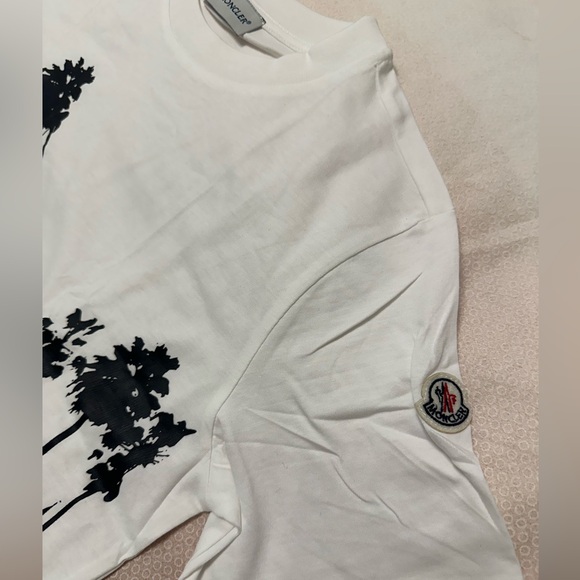 Moncler Graphic Print Cotton Tee, White, XS/S - Picture 5 of 8